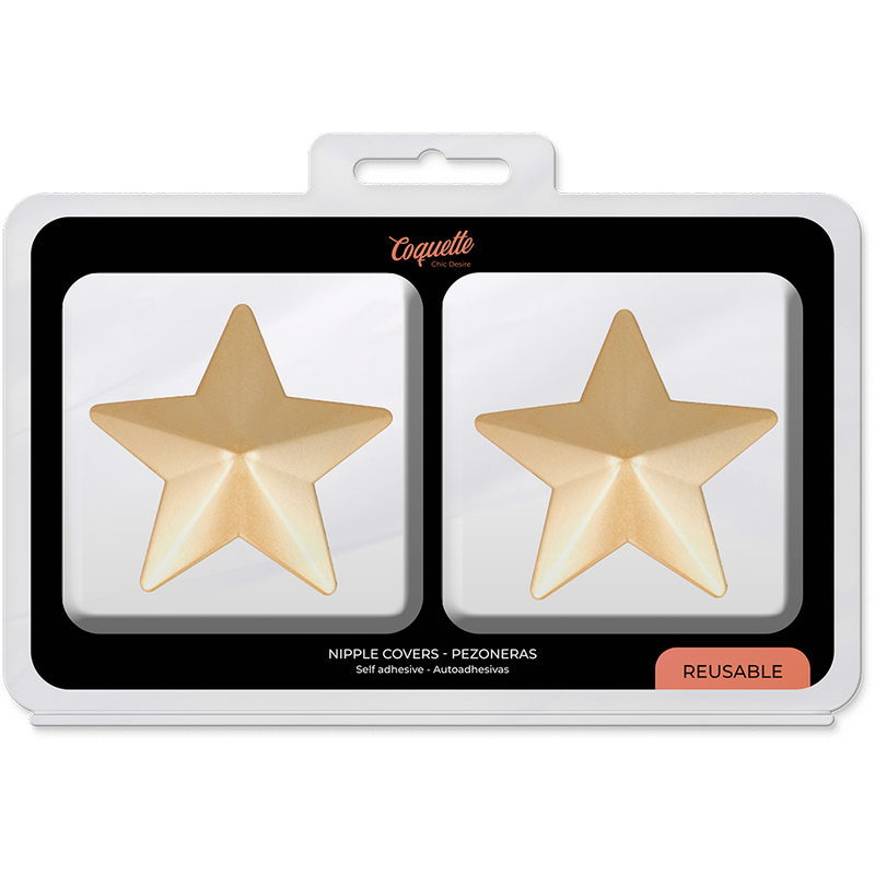 Coquette Chic Desire - Nipple Covers Golden Stars - Image 5