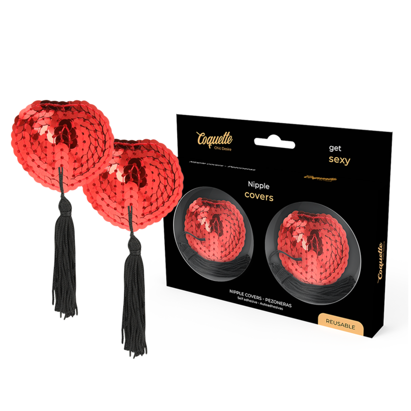 COQUETTE CHIC DESIRE - NIPPLE COVERS RED - Image 2
