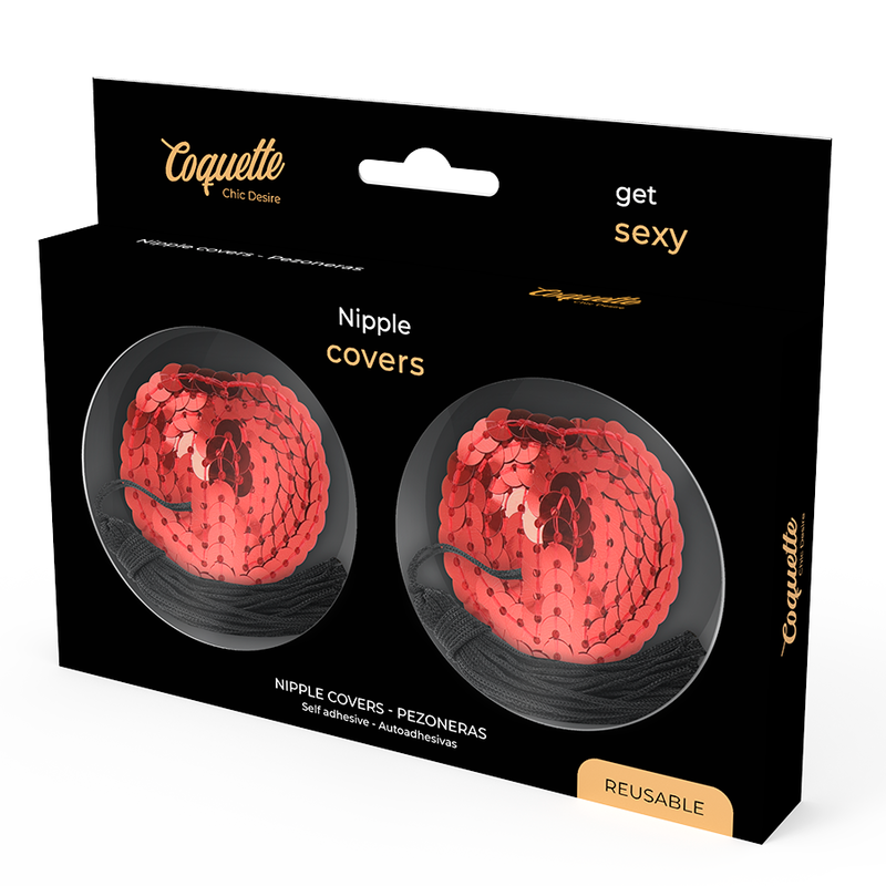 COQUETTE CHIC DESIRE - NIPPLE COVERS RED - Image 4