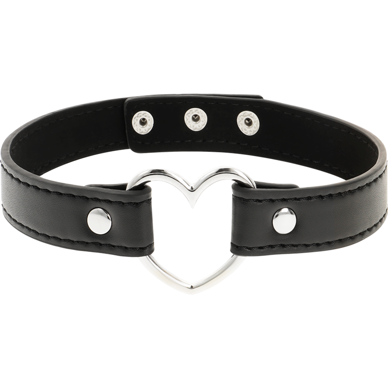 COQUETTE CHIC DESIRE - VEGAN LEATHER NECKLACE WOMAN HEART ACCESSORY - Image 2