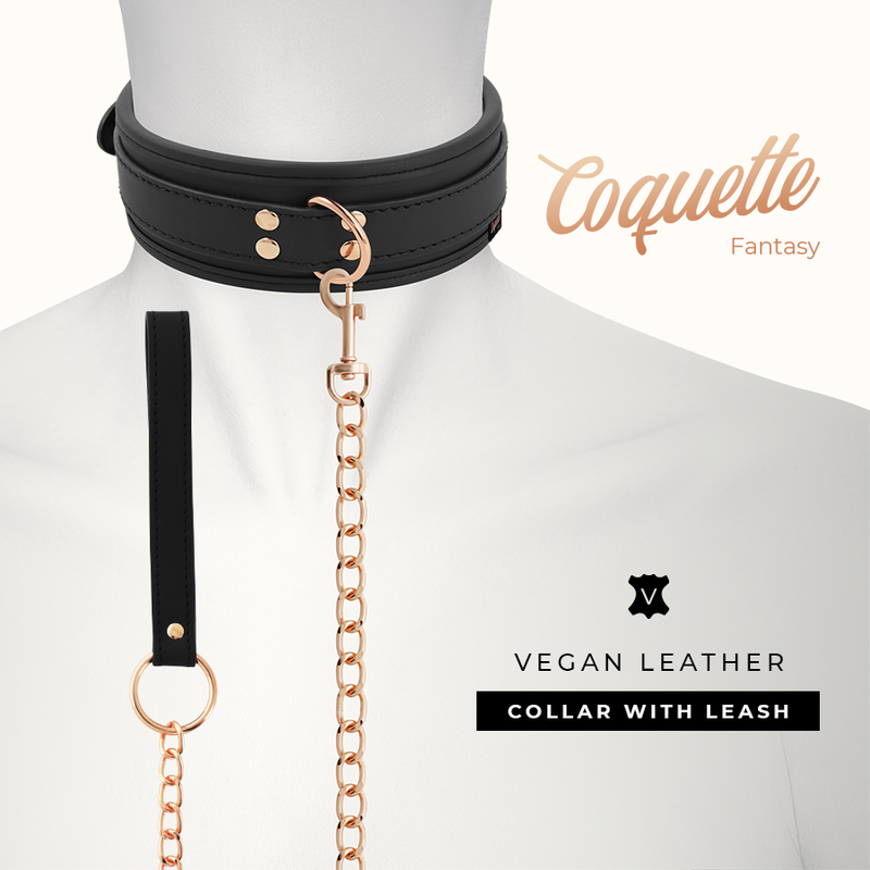 Coquette Chic Desire - Fantasy Vegan Leather Collar With Neoprene Lining - Image 3