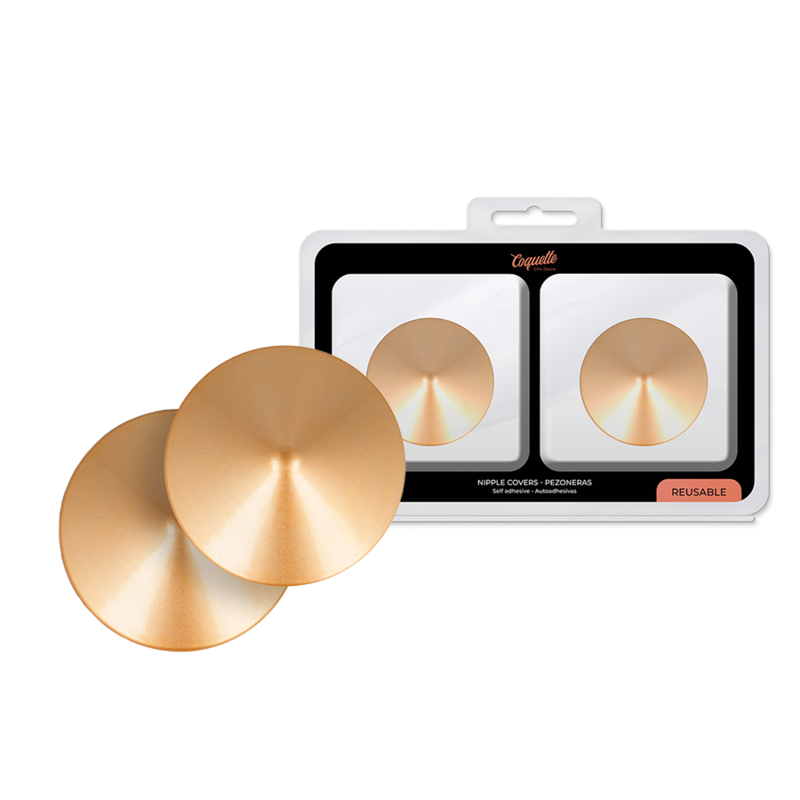 Coquette Chic Desire - Nipple Covers Golden Circles - Image 2