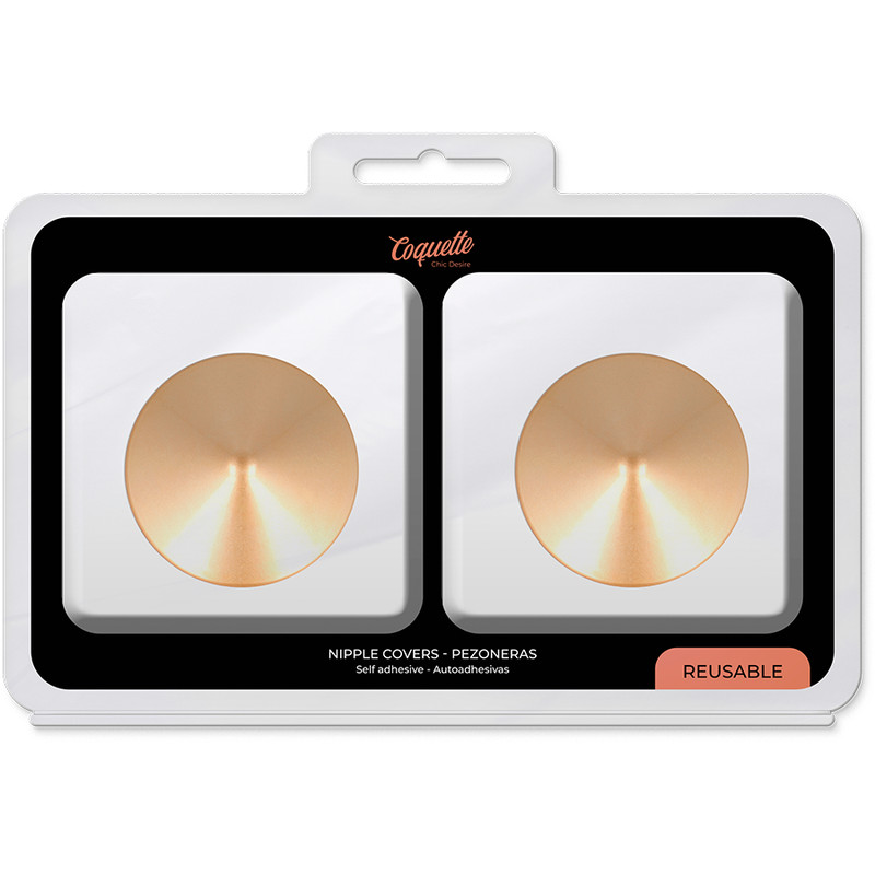 Coquette Chic Desire - Nipple Covers Golden Circles - Image 5