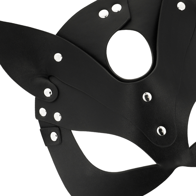 Coquette Chic Desire - Vegan Leather Mask With Bunny Ears - Image 3