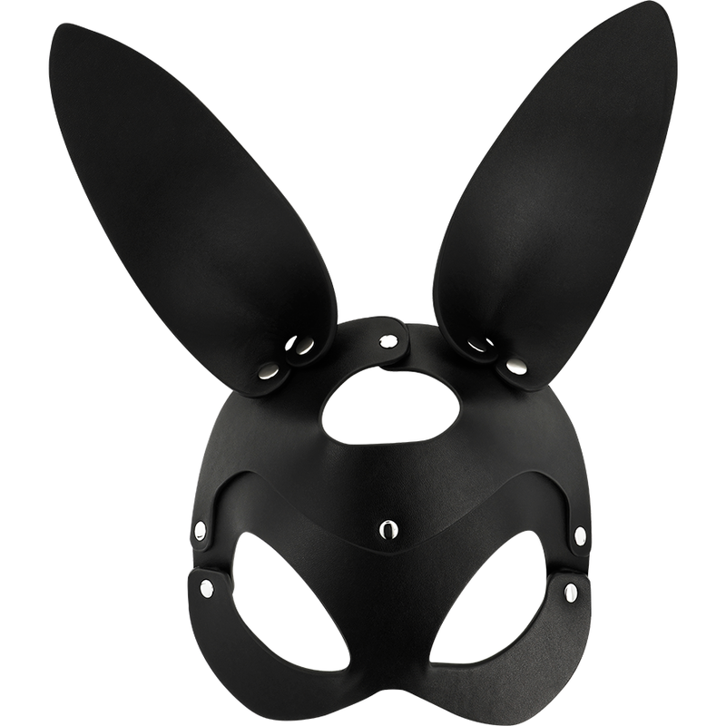 Coquette Chic Desire - Vegan Leather Mask With Bunny Ears - Image 2