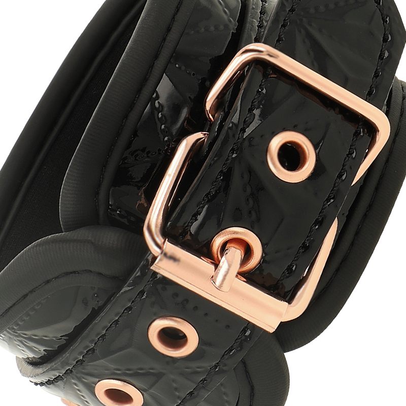 Coquette Chic Desire - Black Edition Premium Handcuffs With Neoprene Lining - Image 5