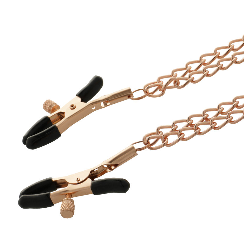 Coquette Chic Desire - Fantasy Metal Nipple Clips With Chain - Image 3