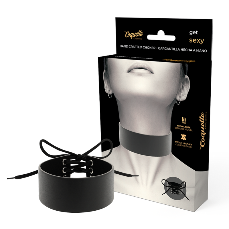 Coquette Chic Desire - Vegan Leather Choker - Image 2