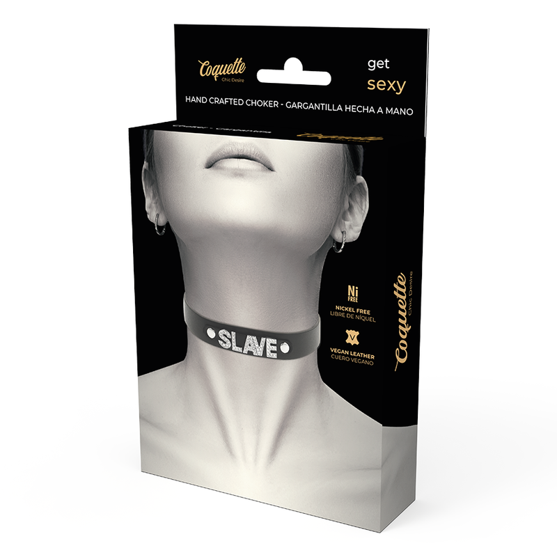 Coquette Chic Desire - Slave Vegan Leather Choker - Image 4