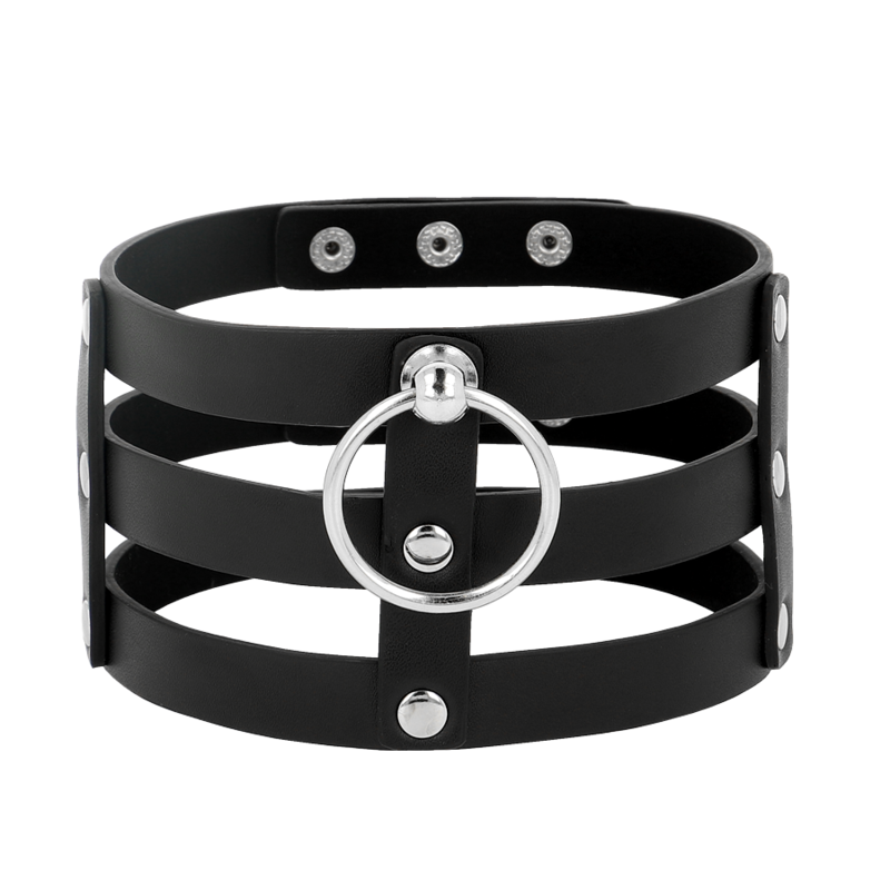 Coquette Chic Desire - Fetish Style Vegan Leather Choker - Image 3