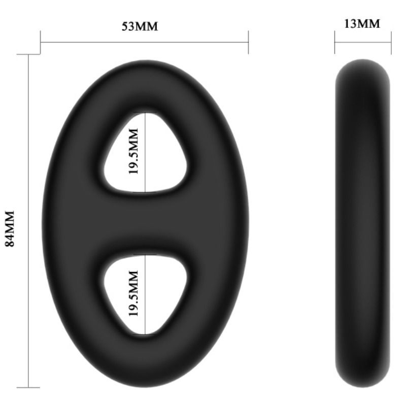 Crazy Bull - Bague En Silicone Double Ovale - Image 4