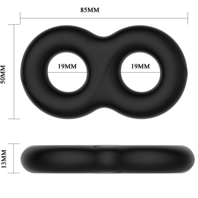 Crazy Bull - Bague En Silicone Double Infinity - Image 2