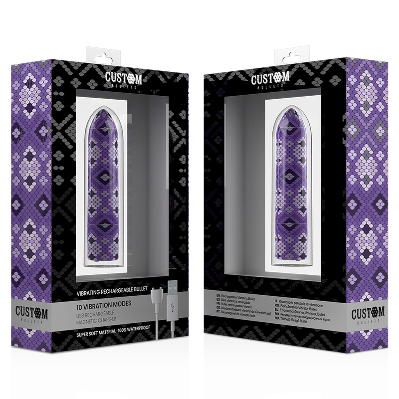 Custom Bullets - Rechargeable Snake Purple Magnetic Bullet 10V - Image 5