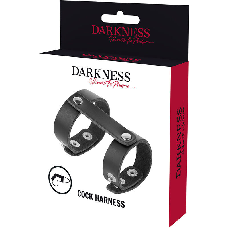 Darkness - Leather Adjustable Penis And Testicle Ring - Image 4