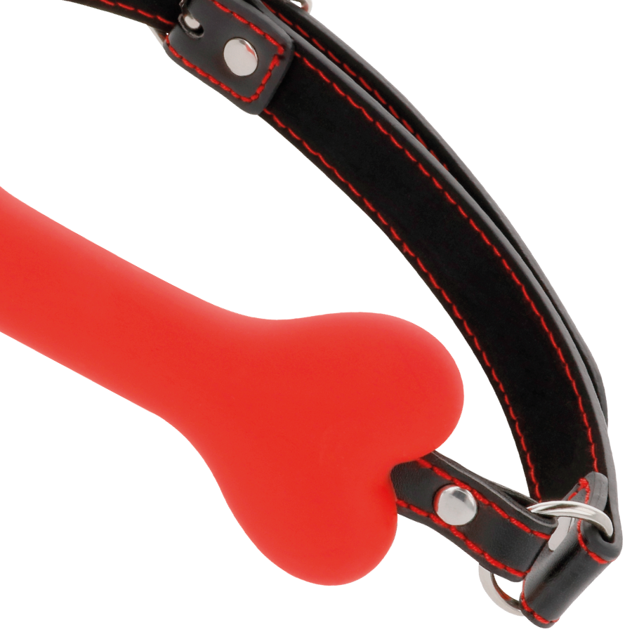 Darkness - Bâillon En Silicone À Os Rouge - Image 2