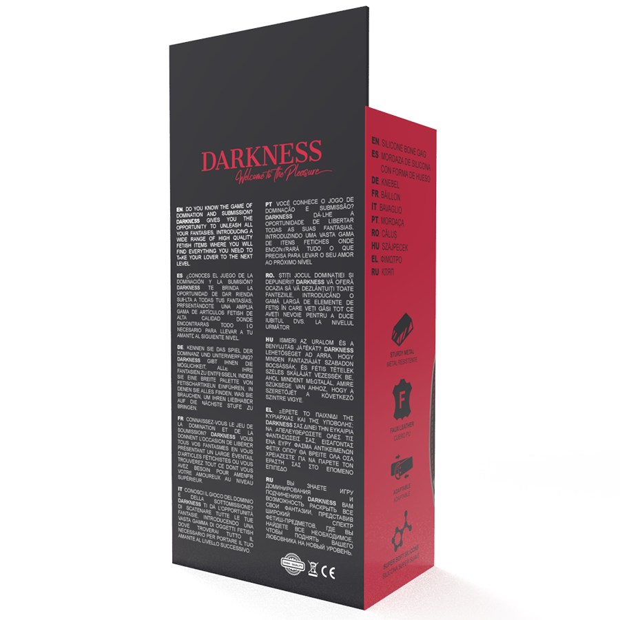 Darkness - Bâillon En Silicone À Os Rouge - Image 4