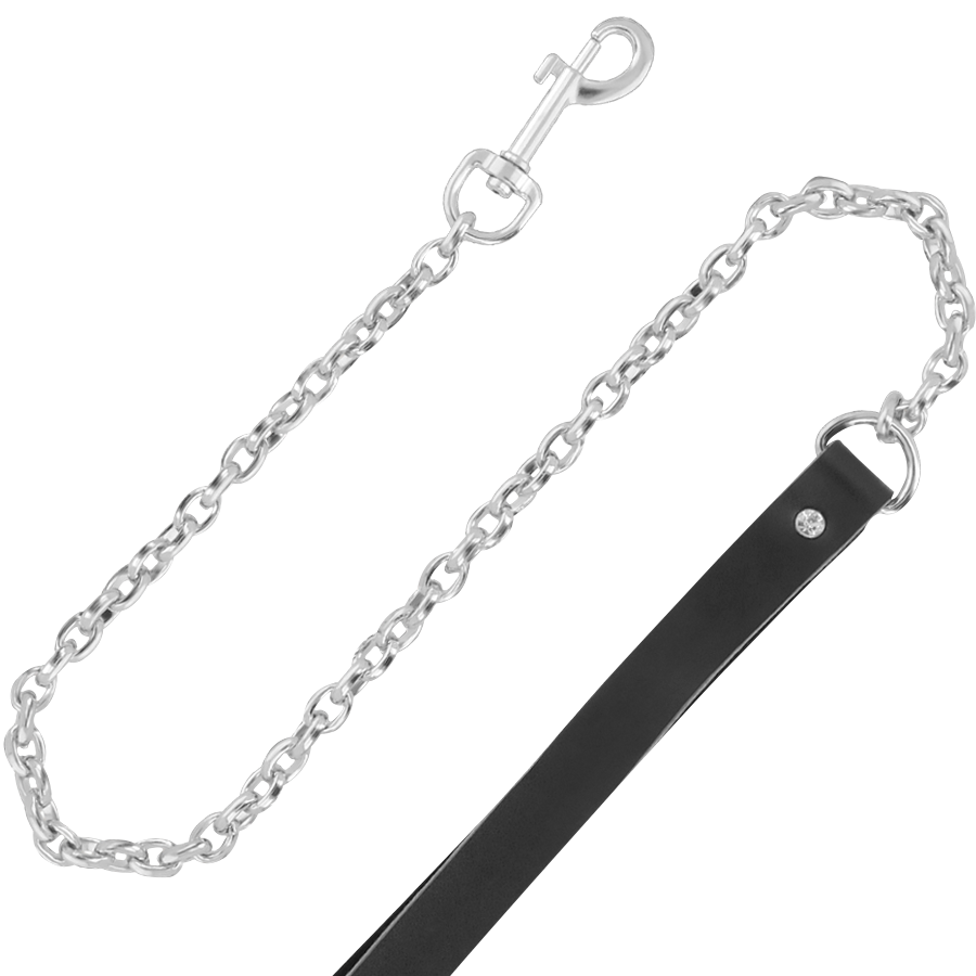 Darkness - Collier En Cuir De Haute Qualité Avec Laisse - Image 2