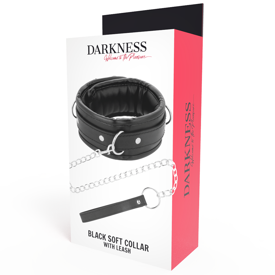 Darkness - Collier En Cuir Souple Avec Chaîne - Image 4