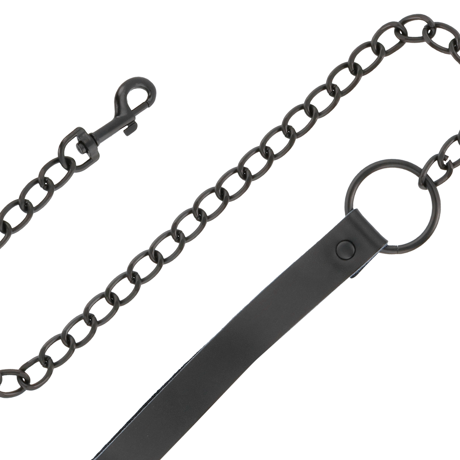 Darkness - Collier Noir Avec Chaîne - Image 3
