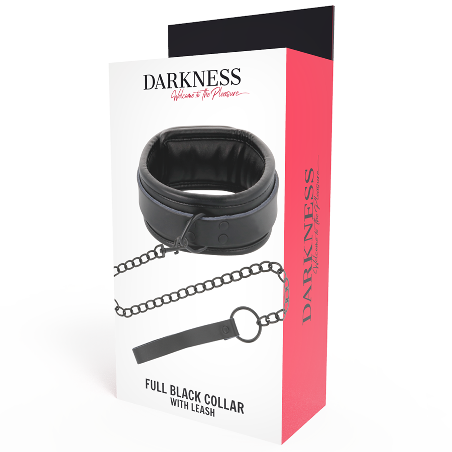 Darkness - Collier Noir Avec Chaîne - Image 4
