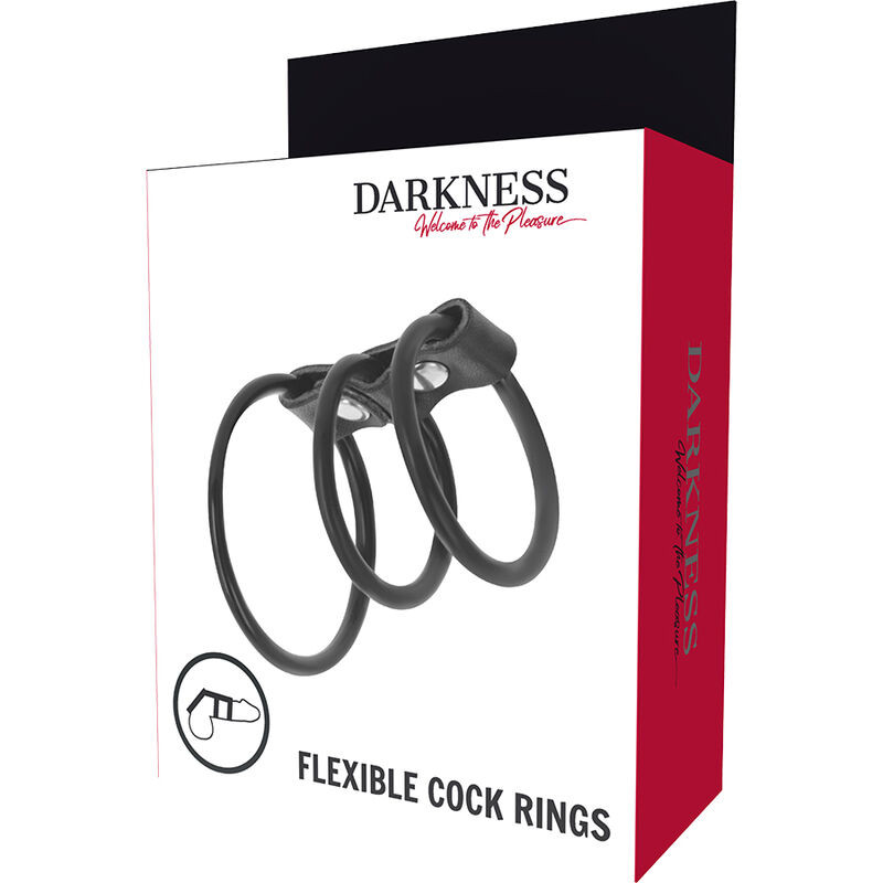 Darkness - Set Van 3 Flexibele Penisringen - Image 3