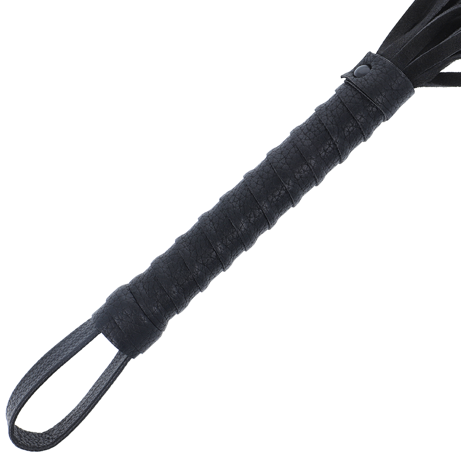 Darkness - Zwarte Bondage Whip Met Leeren Handvat - Image 2