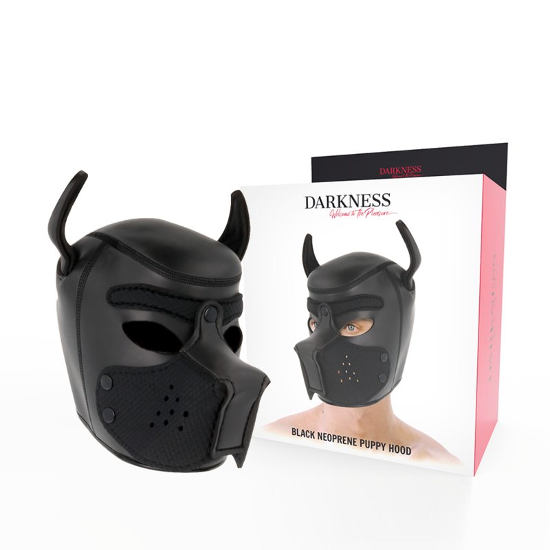 DARKNESS - NEOPRENE DOG MASK WITH REMOVABLE MUZZLE L - Image 2