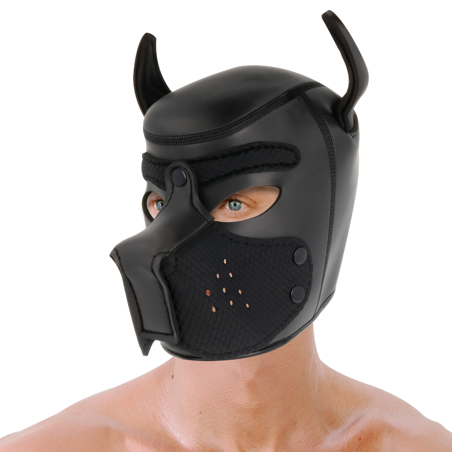 DARKNESS - NEOPRENE DOG MASK WITH REMOVABLE MUZZLE L - Image 3