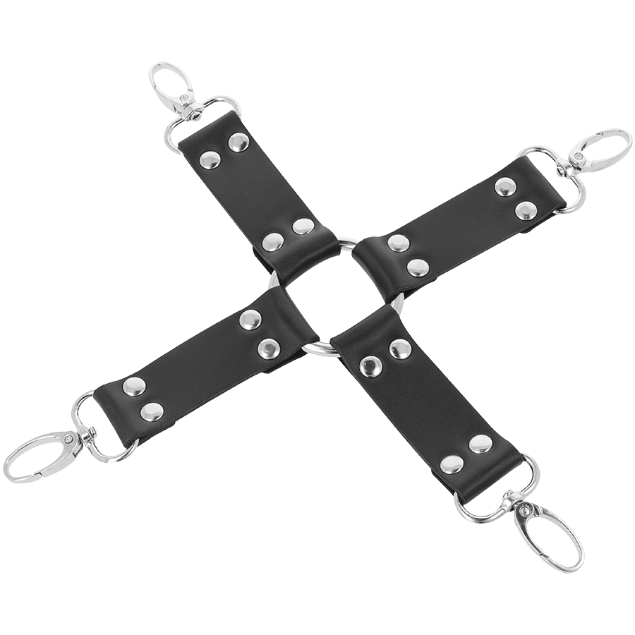 Darkness - Menottes En Cuir Pour Pieds Et Mains Noir - Image 3