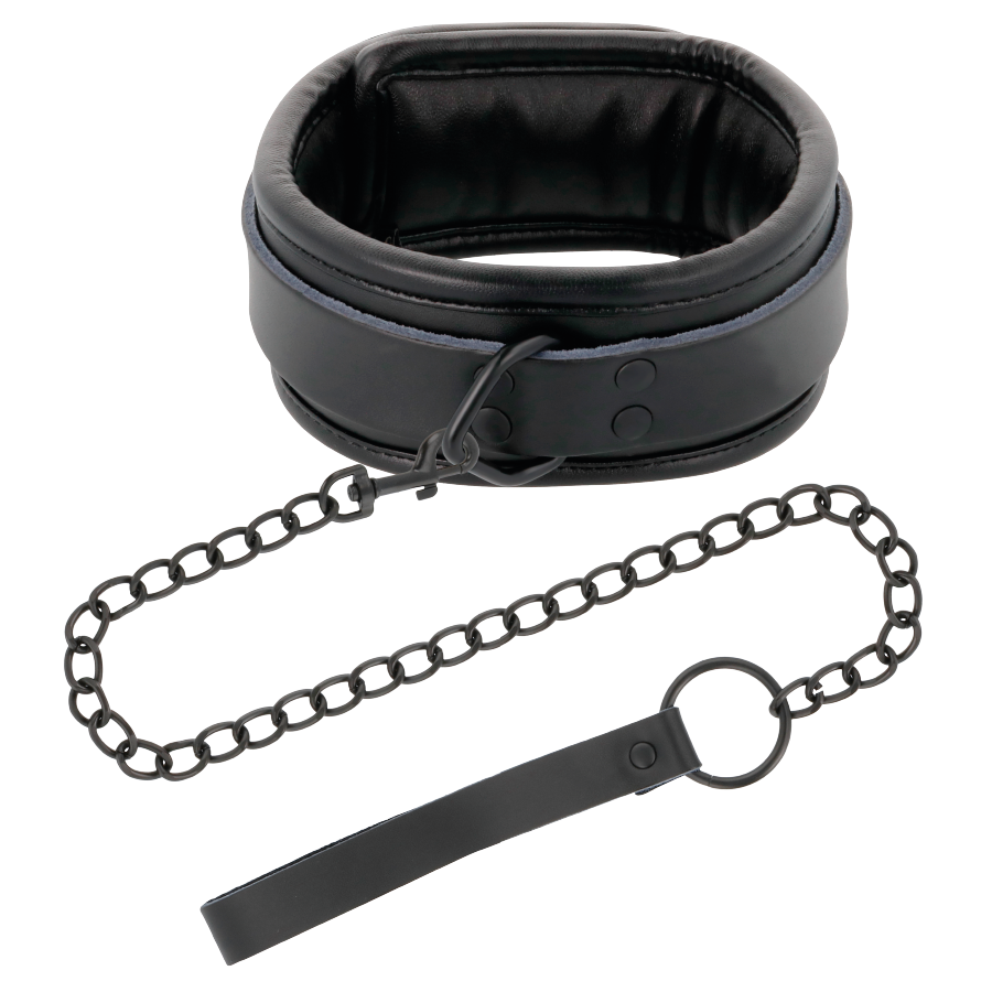Darkness - Black Leather Handcuffs And Collar - Image 3