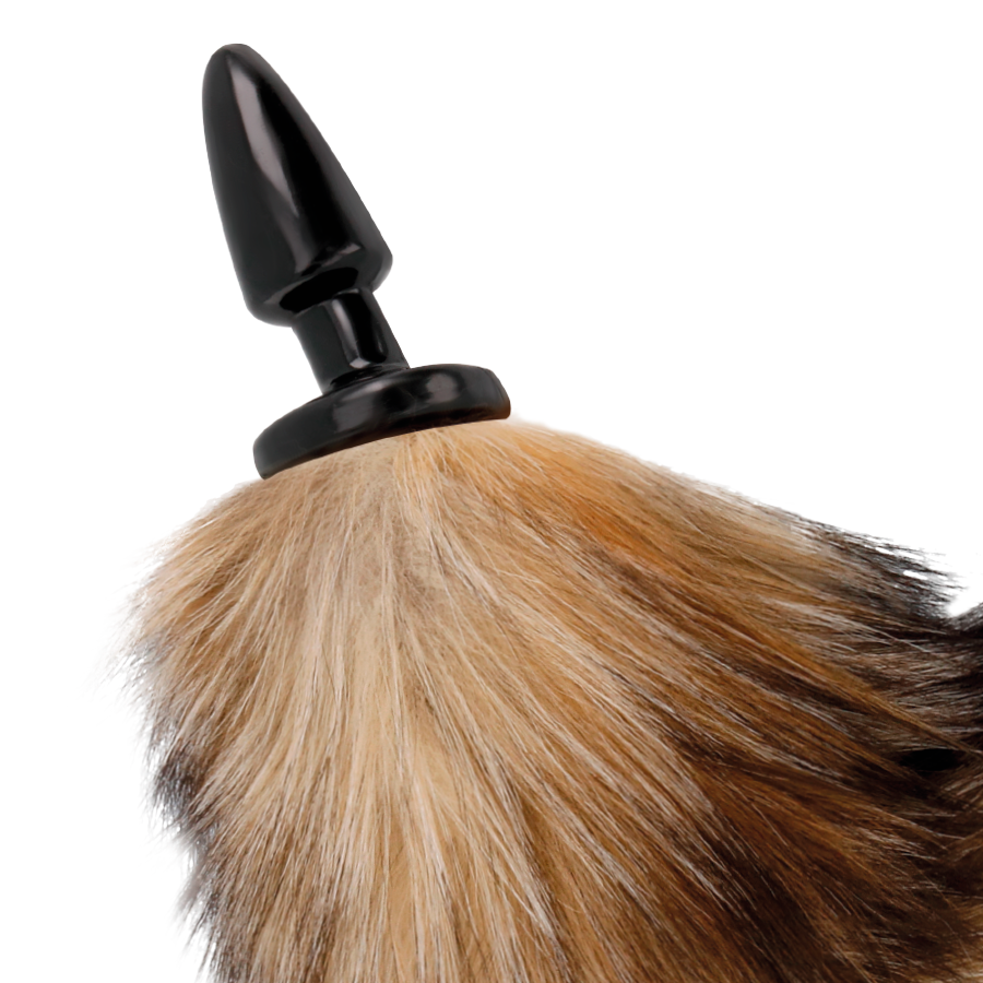 Darkness - Queue Naturelle Avec Plug Anal En Silicone 10 Cm - Image 2