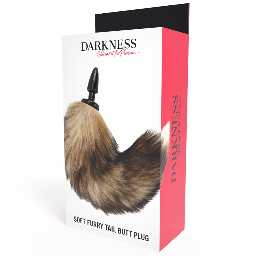 Darkness - Queue Naturelle Avec Plug Anal En Silicone 10 Cm - Image 3