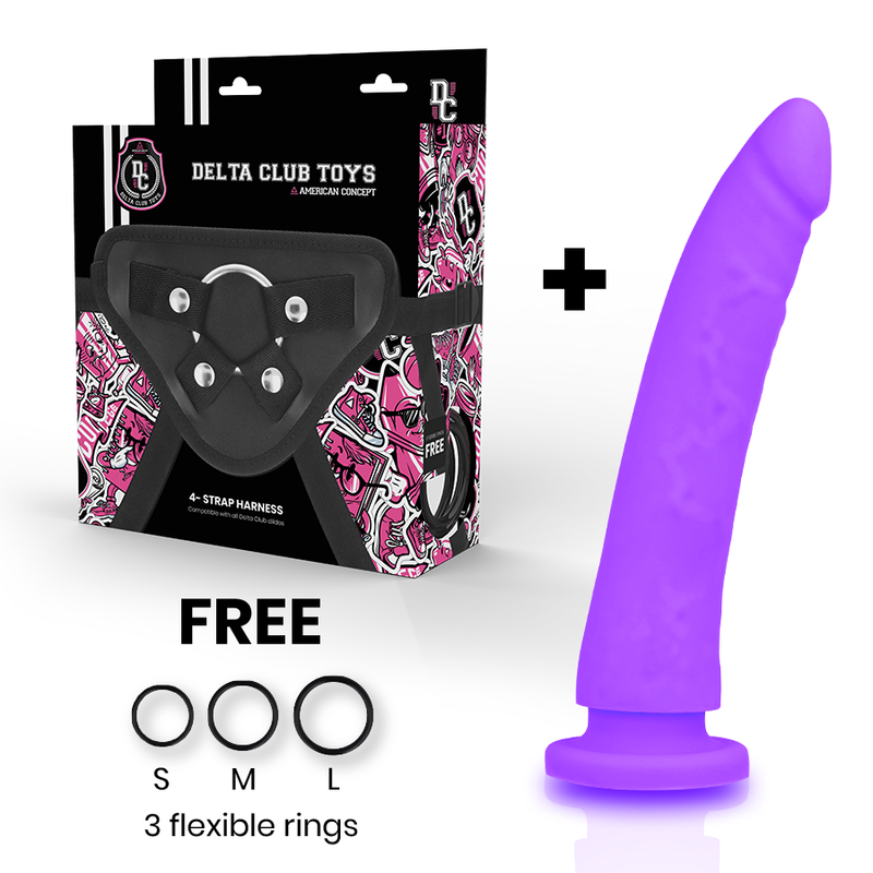 Delta Club - Toys Arnes + Dong Silicone Violet 20 Cm -O- 4 Cm - Image 2