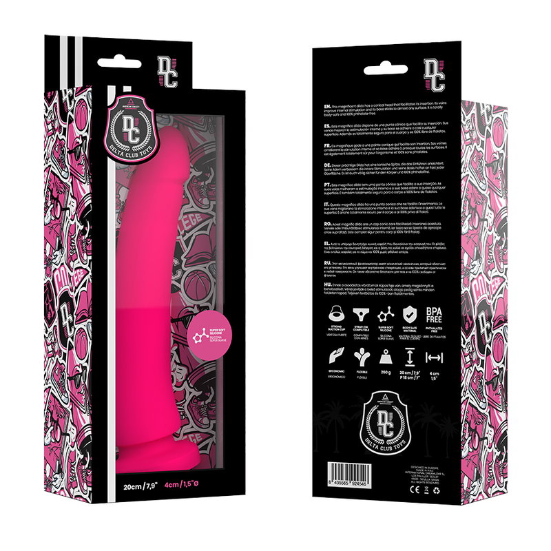 Delta Club - Toys Gode Médical Rose En Silicone 20 Cm -O- 4 Cm - Image 3