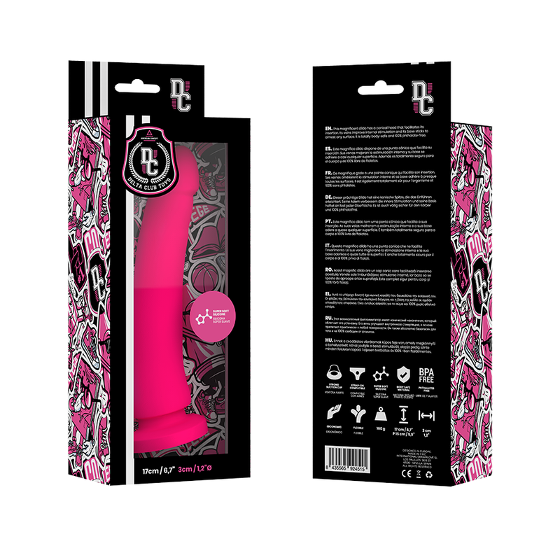 Delta Club - Toys Gode Médical Silicone Rose 17 Cm -O- 3 Cm - Image 3