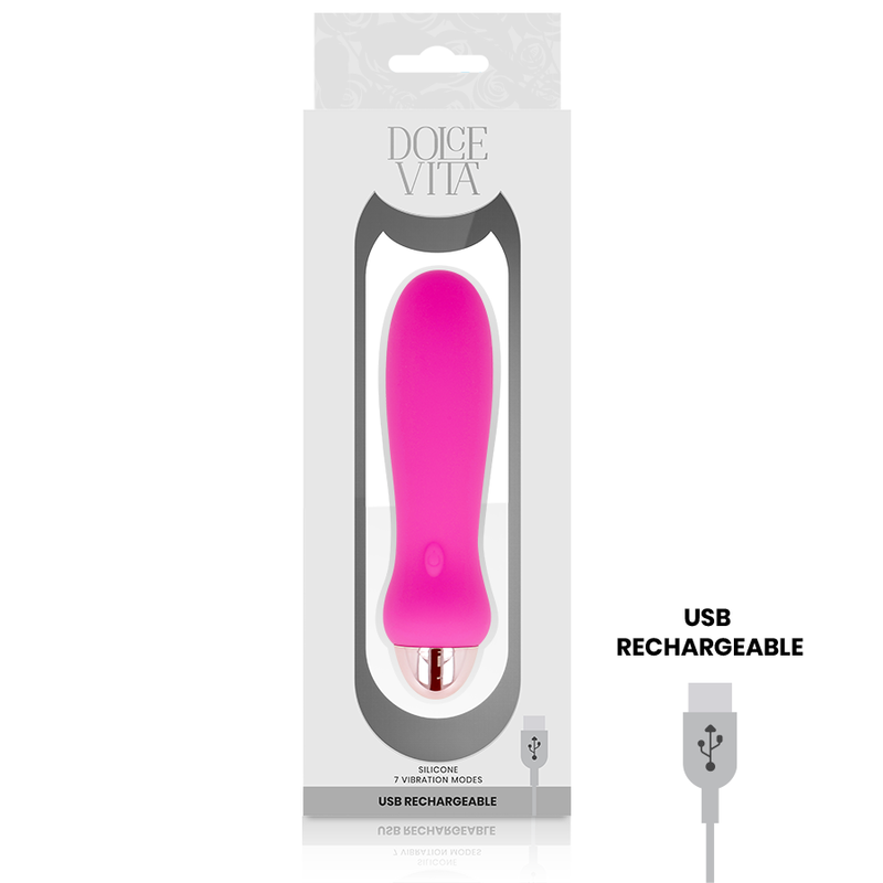 Dolce Vita - Vibrateur Rechargeable Cinq Rose 7 Vitesses - Image 2