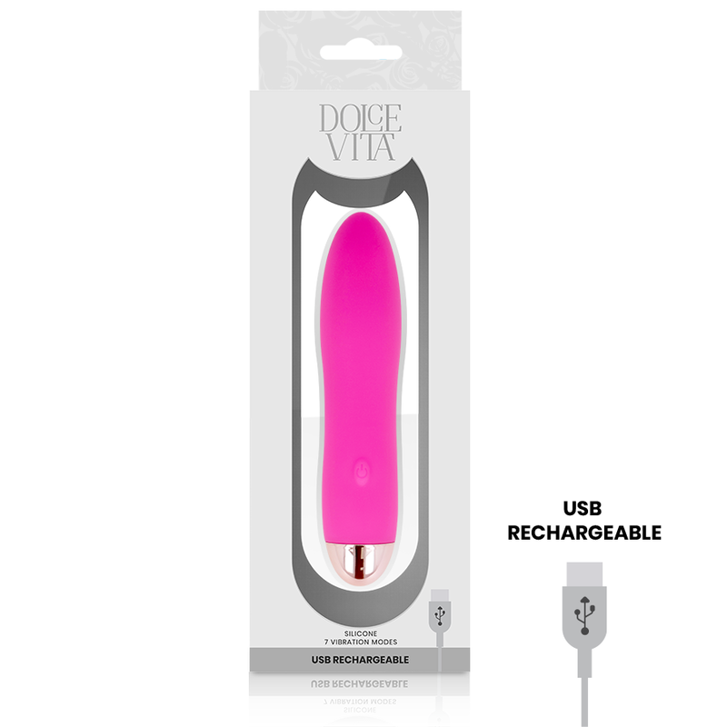 Dolce Vita - Vibrateur Rechargeable Quatre Rose 7 Vitesses - Image 2