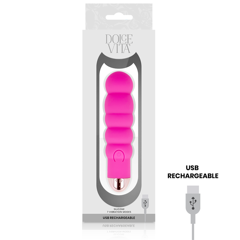 Dolce Vita - Vibrateur Rechargeable Six Rose 7 Vitesses - Image 2