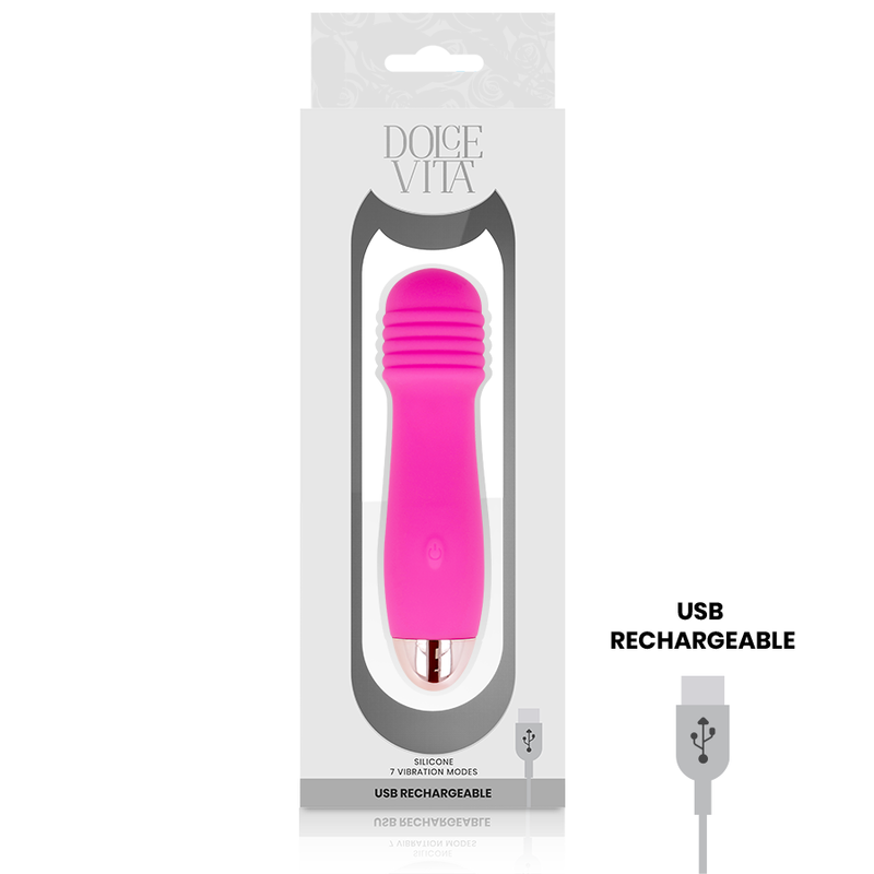 Dolce Vita - Vibrateur Rechargeable Trois Rose 7 Vitesses - Image 2