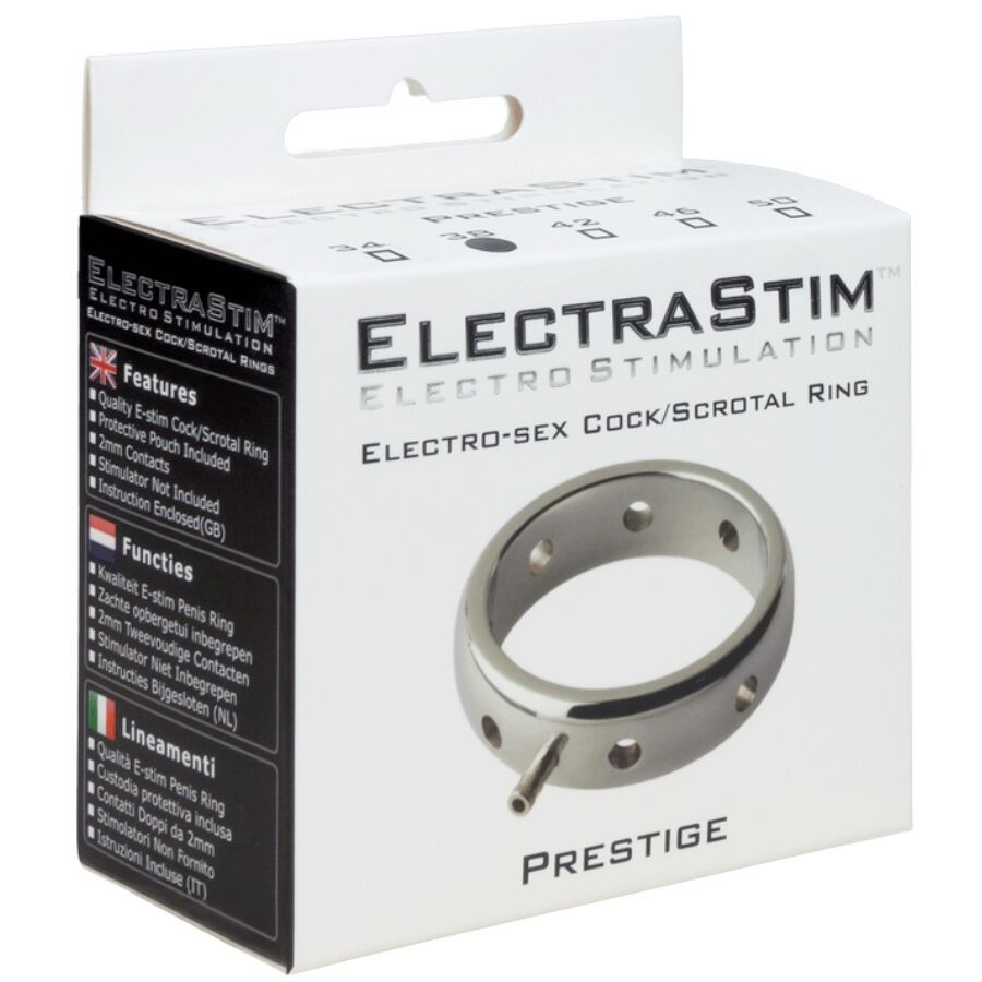 ELECTRASTIM - PRESTIGE ELECTROMAGNETIC METAL PENIS RING 38 MM - Image 4