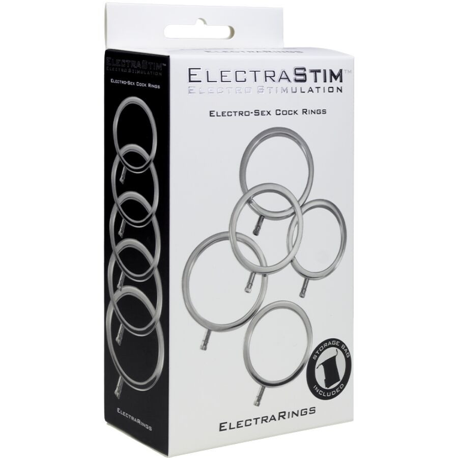 ELECTRASTIM - ELECTRARINGS METAL PENIS RINGS PACK OF 5 - Image 3