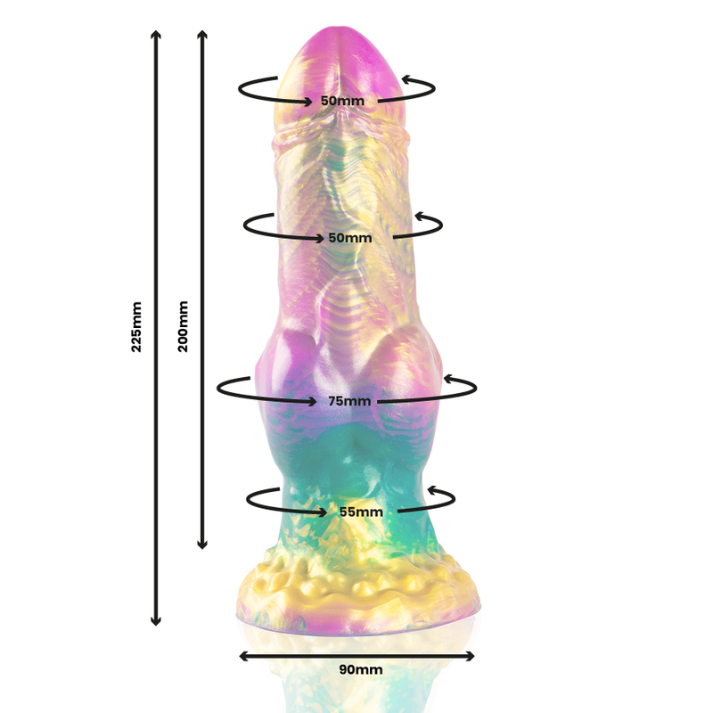 Epic - Iris Dildo Met Regenboog Plezier Ballen - Image 3