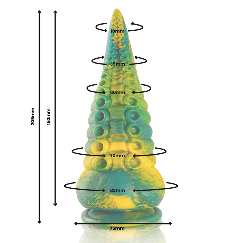 Epic - Cetus Green Tentacle Dildo Large Size - Image 3