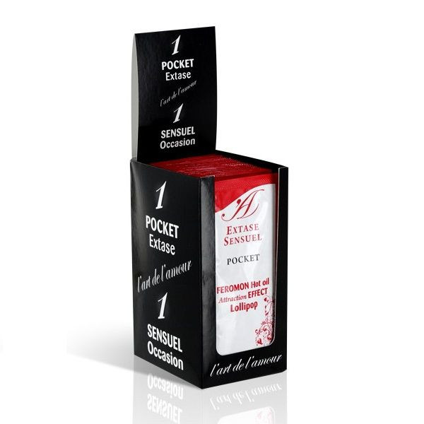 Extase Sensual - Huile De Massage Aux Phéromones Effet Chaleur Sucette 10 Ml - Image 2