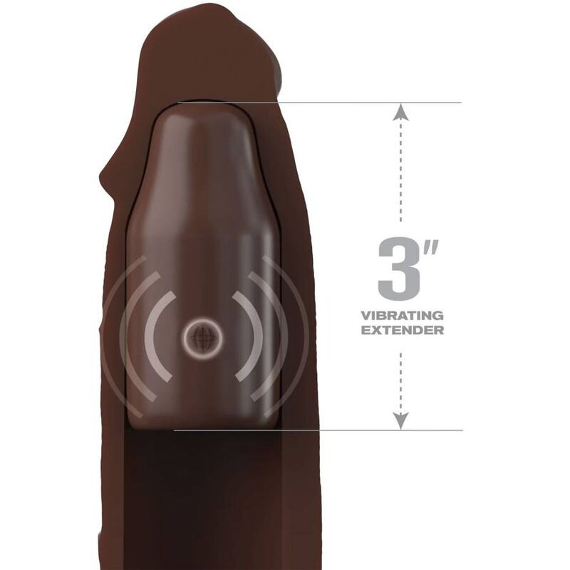 Fantasy X- Tensions - Pochette Pipedreams 22,86 Cm + Plug 7,62 Cm Telecommande Marron - Image 3