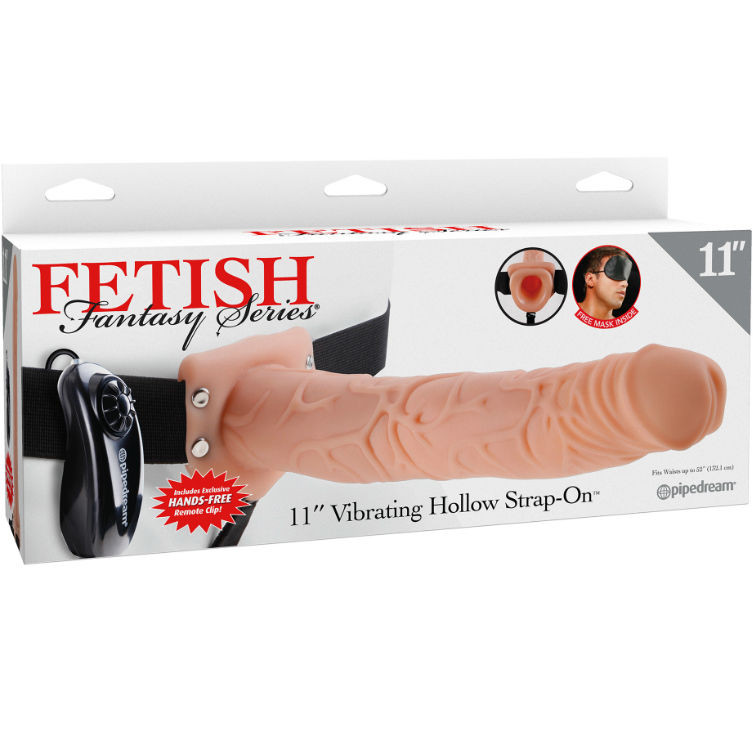 FETISH FANTASY SERIES - 11 STRAP-ON HOLLE VIBRATOR MET BALLEN 27.9CM HUID - Image 3