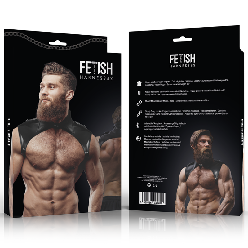 Fetish Submissive Attitude - Harnais De Cou Réglable En Éco-Cuir Pour Hommes Brigade - Image 4
