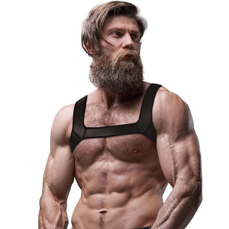 Fetish Submissive Attitude - Harnais De Poitrine En Néoprène Pour Hommes Taille L - Image 3