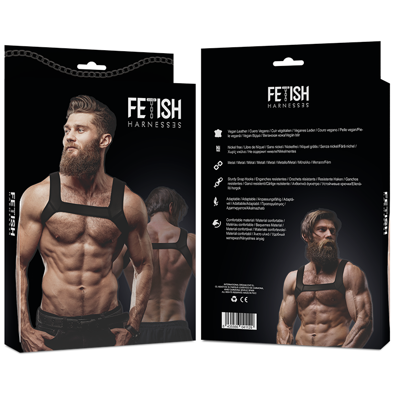 Fetish Submissive Attitude - Harnais De Poitrine En Néoprène Pour Hommes Taille L - Image 4