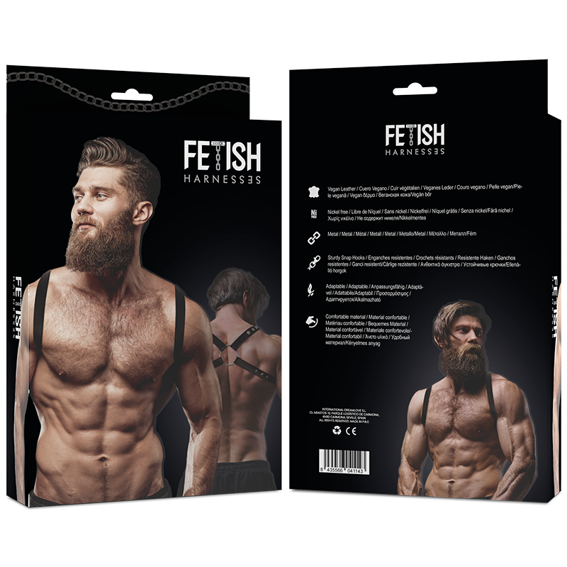 Fetish Submissive Attitude - Harnais Dos En Éco-Cuir Pour Hommes - Image 3